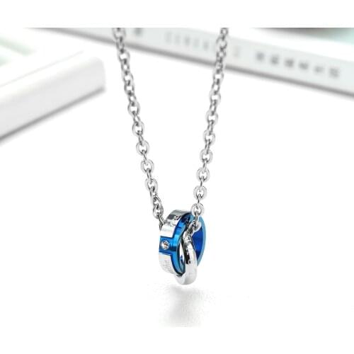 FATE LOVE Lovers Couple Necklace Pendants for Male Female Men Women Fashion Stainless Steel jewelry
