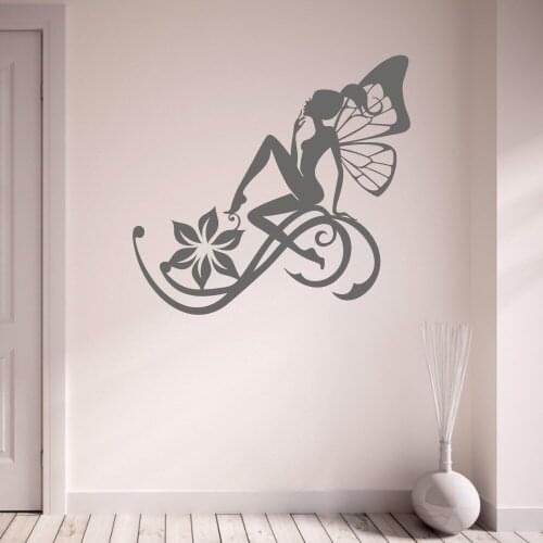 Fairy & Flower Girls Teena Living Room Bedroom Hallway Home Window Decal Removable Vinyl Art Wall Sticker Autocollant Mural B108