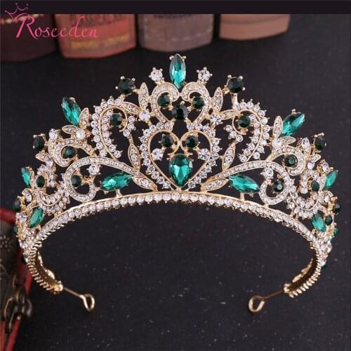 Crystal Rhinestone Wedding Tiara Crown Bridal Headbands Women Hair Accessories RE3761