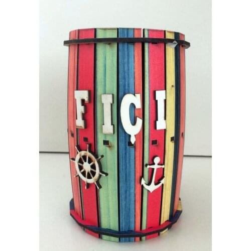 Barrel Money Box Piggy Bank Handmade Barrel Wood Safe Money Bank Color