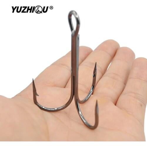 10Pcs Sea Fishi Large Fishing Hooks High Steel Carbon Material Treble Fishing Hook Round Folded Saltwater Bassackle Tool Anchor