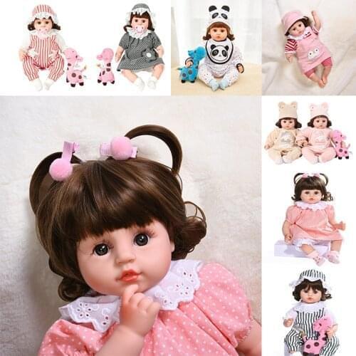 JINGXIN PRINSES 45cm Reborn Baby Doll Soft Silicone Reborn Baby Dolls lifelike Real Bebe Toy No Function Surprise Girl Gift Toy