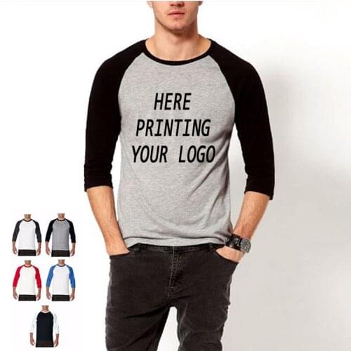 Cheaper Blank Adult Patch t-shirts Spring Long Sleeve Men Cotton shirts Casual Unisex Solid Top Tees Lover t-shirt Euro Size Big