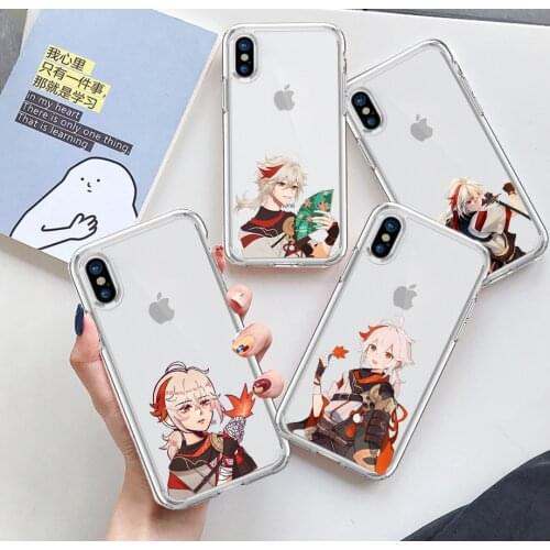 Genshin impact Kaedehara Kazuha phone case For iPhone 11 12 Pro XS MAX XR X 7 8 6Plus SE 2021 Soft Silicone Phone Cover