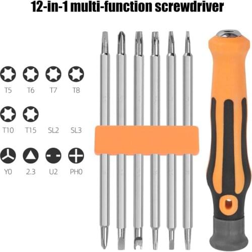 Multifunctional 12 in 1 Screwdriver Set with Bits Electrician Magnetic Screw Driver for Computer Mobile Phone Repairing Tools