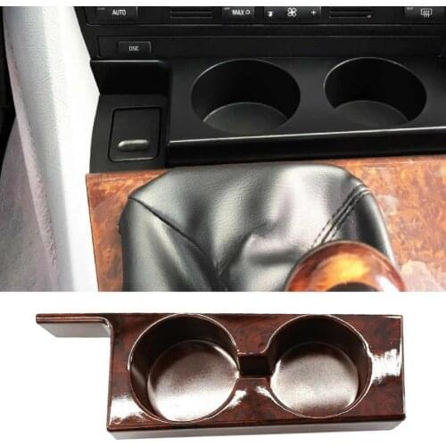 Portable Car Cup Holder Wood Grain Durable Drink Bottle Holder with Gap for BMW 5 Series 540i M5 E39 97-03 Car Accessories Goods