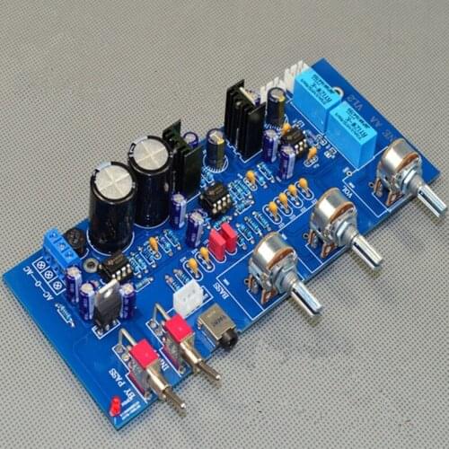 AV2 NE5532 fever headphone preamp HiFi tone board with 2 way input and through function
