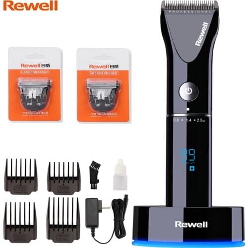 Professional Electric Hair Clipper Titanium F17 Rechargeable Hair Trimmer For Men Beard Shaver Hair Cutting Machine LED Display