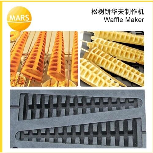 Industrial 4pcs Waffle On a Stick Maker Machine Electric Lolly Waffle Pops Maker Iron Baker Pan Making Moulds