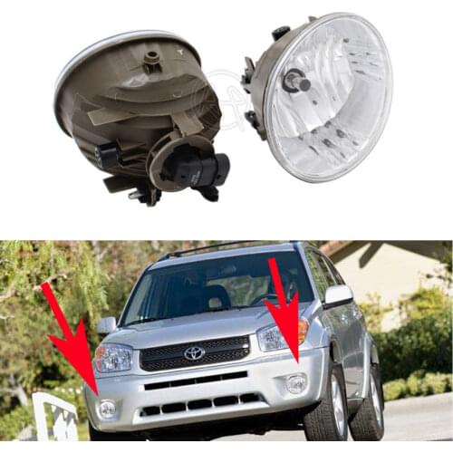 Bulb Front Bumper Fog Light Fog Lamp For Toyota RAV4 2004 2005 for Toyota Avalon 2005 2006 2007 Clear Len Lower Bumper Fog Lamp