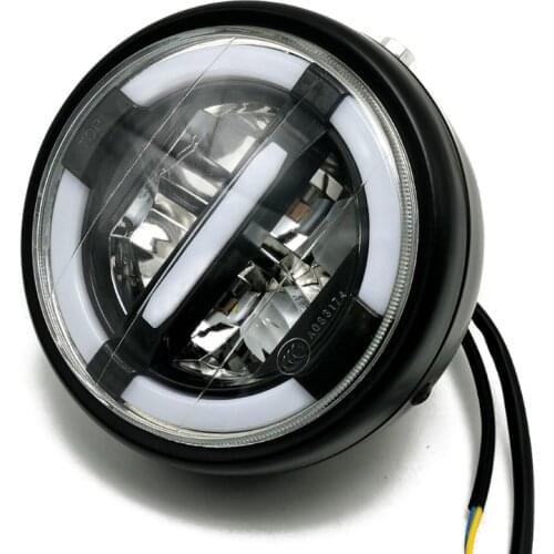 Universal Cafe Racer Vintage Motorcycle LED Head lamp Headlamp Motorcycle Headlight Turn Signal Light LED Daytime Light 7" T3EF