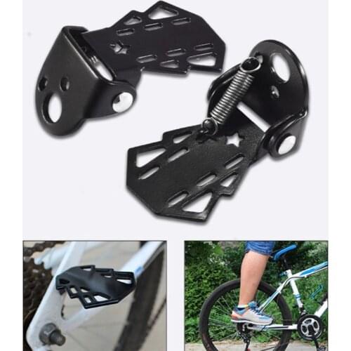 1pair Bike Rear Pedal MTB Folding Footrests Cycling Accessories Bicycle Foot Peg 03KA