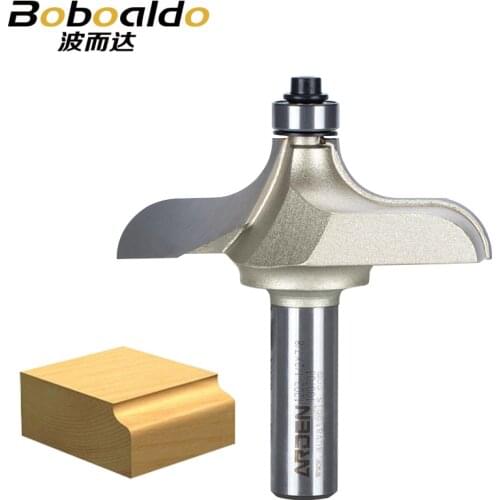 1PCS 1/2 Shank Two Flute Roman Ogee Cutter With Ball Bearing Arden Router Bit Woodworking Tools