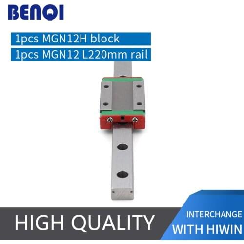 Linear guideway MGN12H block 1pc + 1pc rail MGN12 -220mm for cnc machine