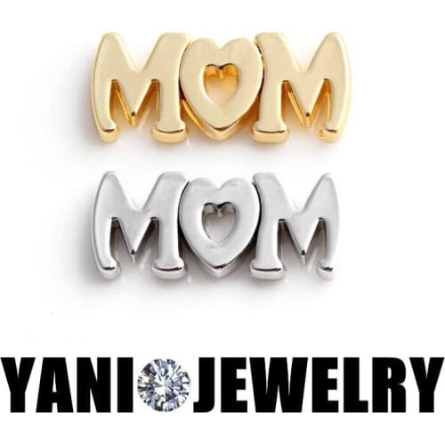 20PCS/LOT Floating Locket Plate MoM Letters Floating Locket Charms Fit Glass Living Locket For Mother Gift Jewelry