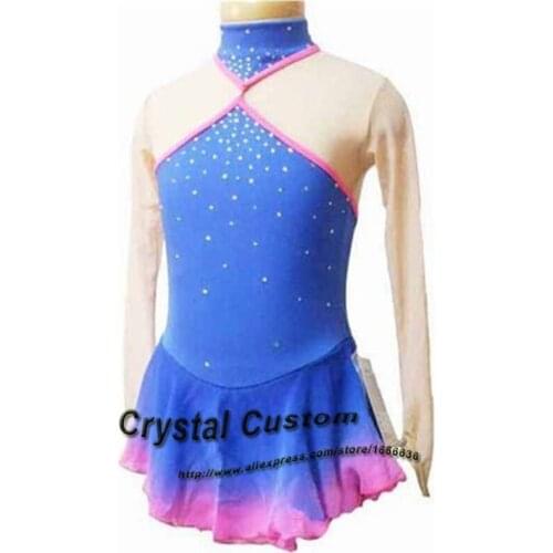 2016 Adult Figure Skating Dresses Fashion New Brand Vogue Figure Skating Competition Dress For Girls DR3107