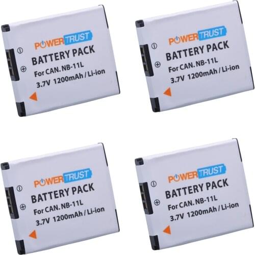 4Pcs 3.7V 1200mAh NB-11L NB 11L NB11L Battery Pack for Canon PowerShot Camera