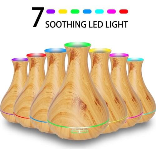 500ml aroma diffuser 12W ultrasonic aroma diffuser household air purifier 7 color led gradient air freshener