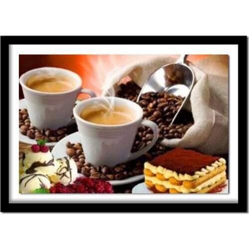 Diamond painting cross stitch,coffee,diamond painting crystal rhinestones,diamond embroidery coffee