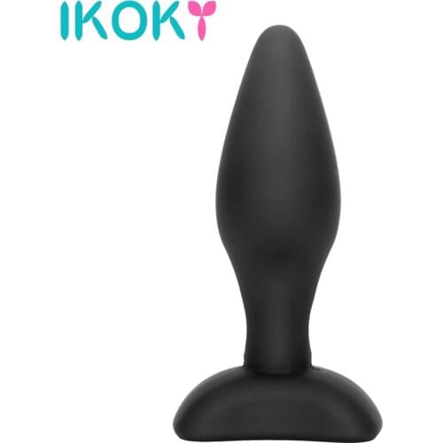 IKOKY Silicone Butt Plug for Beginner Adult Products Anal Plug Anal Sex Toys for Men Women Black Prostate Massager Erotic Toys