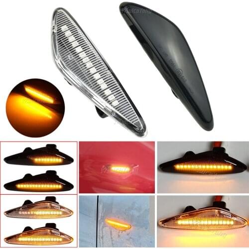 Dynamic Turn Signal LED Side Marker Light For Mazda MX-5 RX8 09-12 5 Premacy CW For Nissan Lafesta Highway Star For Fait 124