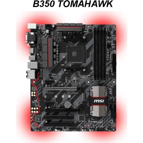 For MSI B350 TOMAHAWK Motherboard Socket AM4 DDR4 For AMD B450M B450M M.2 USB3.0 Original Desktop Mainboard Used Mainboard