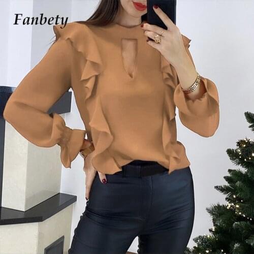 Fanbety Openwork Blouses