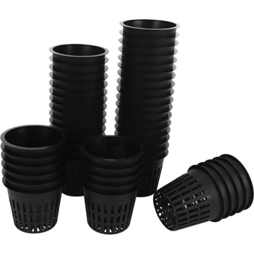 45 Pieces Hydroponic Net Pots, Plastic Net Pot for Garden Balcony Hydroponics and Soilless Culture (8Cm)