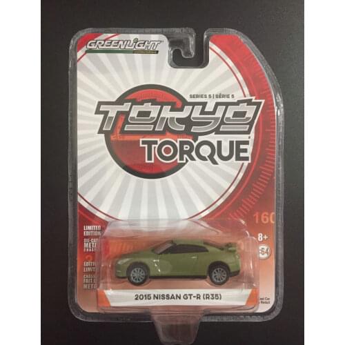 GreenLight 1/64 2015 Nissan GT-R R35 car Tokyo Series collection version of the car model toy gift