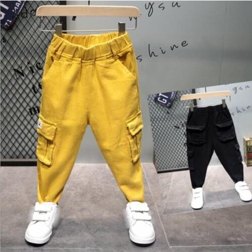 Cotton children Cargo pants for baby boys trousers kids child casual pants Childrens casual handsome multi-pocket pants