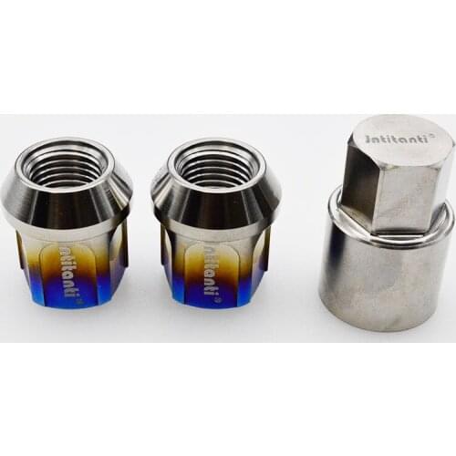 Black M14*1.5*27 High quality Gr5 titanium wheel lug nut with open end