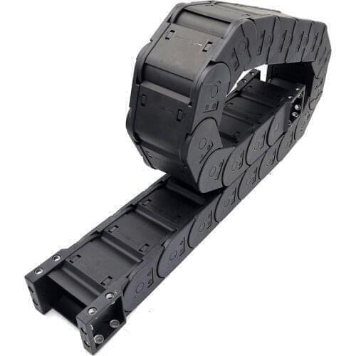 1 Meter 30x38mm Transmission Drag Chain Wire Carrier Cable Towline With End Connector Enclosed Type For CNC Router Free Shipping