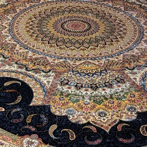 Good Quality 10'x14' Classic Persian Handmade Silk Rug Parlor Hand Knotted Carpet with Free Shipping