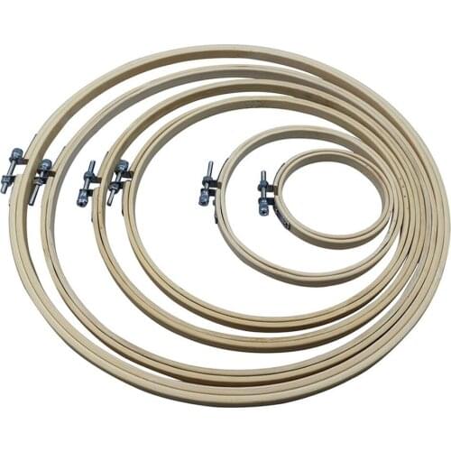 18Size 8-40CM Bamboo Frame Embroidery Hoop Ring DIY Needlecraft Cross Stitch Machine Round Loop Hand Household Sewing Tools