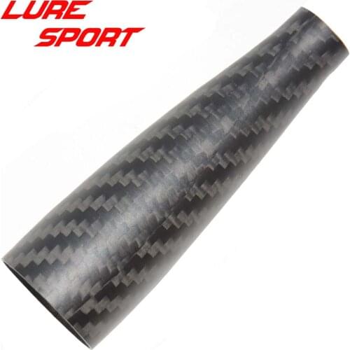 LureSport 2pcs Taper shape 8cm carbon Grip 3K woven Carbon Grip Rod Building component Handle Rod Repair DIY blank
