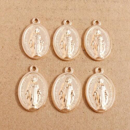 10pcs 16*27mm Plated Metal Geometric Portrait Pendant and Charms Crafts DIY Jewelry Findings Fit Necklace Bracelet