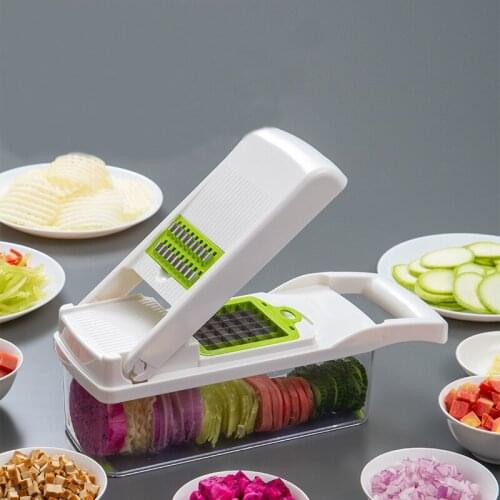 Multi-functional Vegetable Cutter Grater Drainage Basket of Fruit Slicer Shredder Slicer Kitchen Equipment Accessories