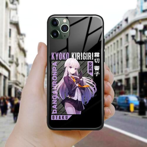 Anime kyoko kirigiri fanart Soft Silicone Glass Phone Case Cover Shell For iPhone SE 6 6s 7 8 Plus X XR XS 11 12 Mini Pro Max