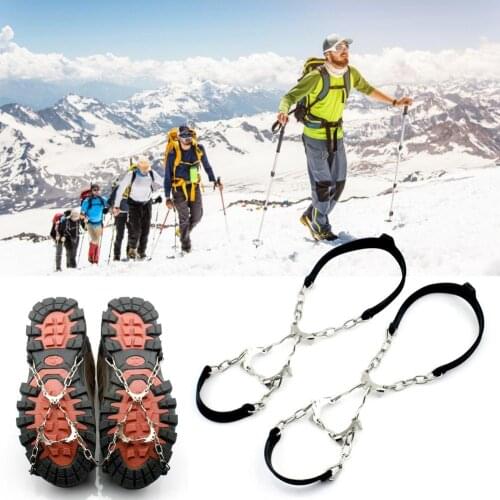 Snow Non-slip Shoe Cover Portable Outdoor Ice Gripper Crampons Ice Snow Tiger Tooth Crampons Climbing Shoes Covering Spikes