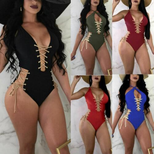 New Womens Swimsuit Sexy Beachwear Swimwear push up monokini bikini Bathing 5 Colors