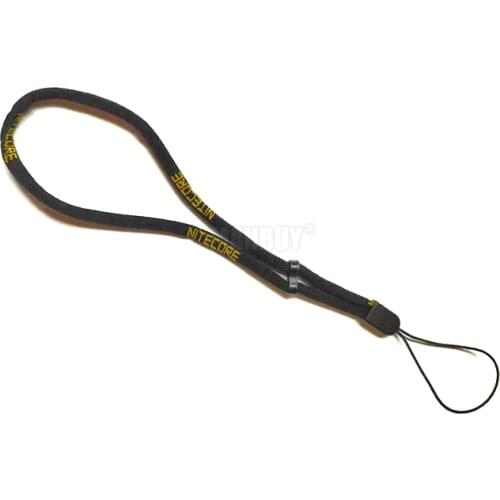 Wholesale NITECORE Accessories Standard Lanyard Tactical Flashlight NTL10 NTL20 Punched Stainless Steel Ring Safety Rope Torches