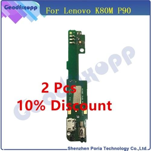 Original For Lenovo K80M P90 Micro USB Charging Charger Port Dock Connector Flex Cable with Microphone Vibrator Board Module