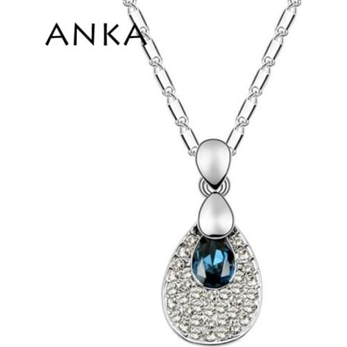 ANKA new luxury pendant crystals from Austria shiny cool water drop necklaces jewelry for women ladies gifts 4 Colors #90015