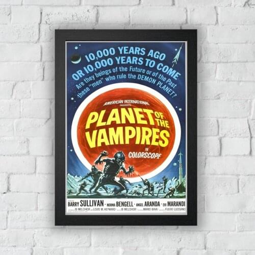 Planet of the Vampires (1965) Poster Italian Science Fiction Horror Film Wall Decor Barry Sullivan Norma Bengell Art Gift