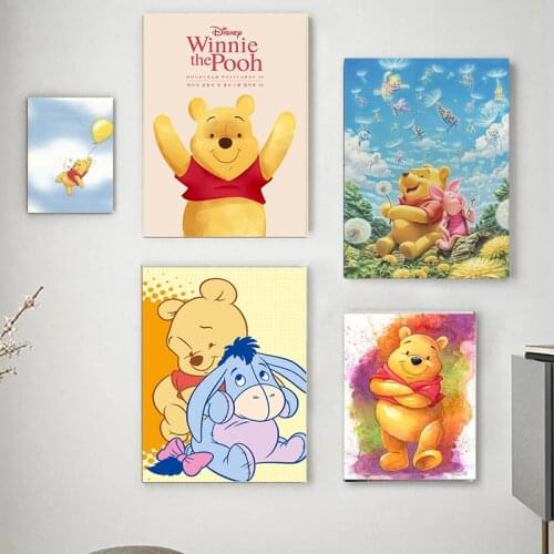 Disney Cartoon Canvas Painting Winnie The Pooh Poster and Nursery Prints Wall Art Pictures for Living Kids Room Home Decoration