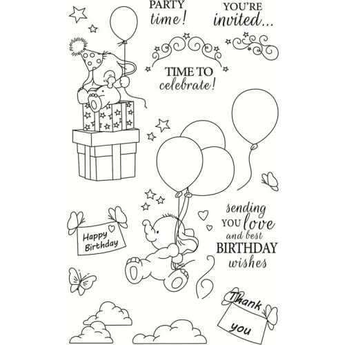 Elephant Transparent Clear Silicone Stamp/Seal for DIY scrapbooking/photo album Decorative clear stamp sheets