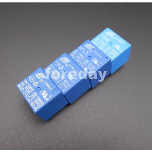 100PCS SONGLE Power Relay SRD PCB 4 Pins BLUE SRD-05VDC-SL-A SRD-12VDC-SL-A SRD-24VDC-SL-A SRD-48VDC-SL-A 100PCS/LOT *FD382-385