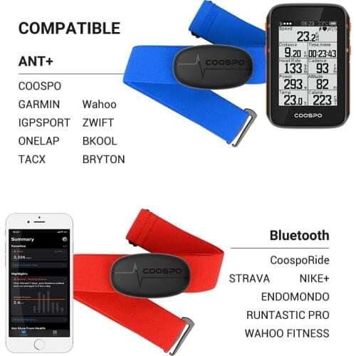 CooSpo H6 Heart Rate Monitor Strap Bluetooth 4.0 ANT+ Heart Rate Sensor Waterproof For Garmin Wahoo H6 heart rate sensor new