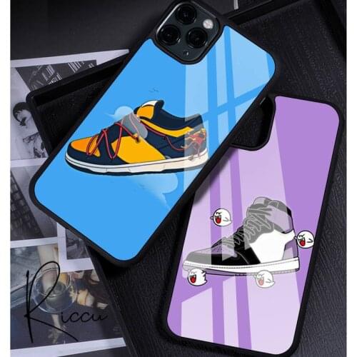 Trend Brand Shoe Sneakers Phone Case Rubber for iPhone 12 11 Pro Max XS 8 7 6 6S Plus X 5S SE 2020 XR 12 Mini case