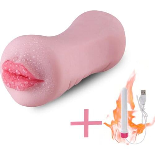 Mouth Masturbation Cup Male Artificial 3D Realistic Vagina Erotic Sex toys Masturbators Vibrators Intimate Sex product for Men